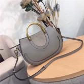 Chloe Pixie Medium Grey Leather And Suede Shoulder Bag CY00381