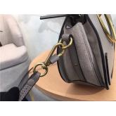 Chloe Pixie Medium Grey Leather And Suede Shoulder Bag CY00381