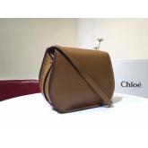 Designer Chloe Mini Marcie Bag In Small Grain Calfskin Brown CY00780