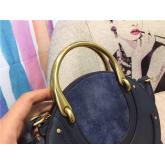 Replica Chloe Pixie Small Blue Leather And Suede Shoulder Bag CY00817