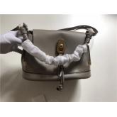 Designer Chloe Owen Bag With Flap 3S1311 In Grey Leather CY01107