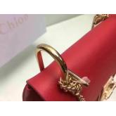 Chloe Drew Shoulder Bag Smooth And Suede Calfskin Red CY01167