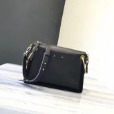 Chloe Roy Bag Black In Suede & Smooth Calfskin Replica CY01276