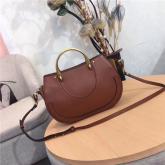 Chloe Pixie Medium Brown Leather And Suede Shoulder Bag Replica CY01292