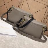 Chloe Roy Bag Motty Grey In Suede & Smooth Calfskin CY01295