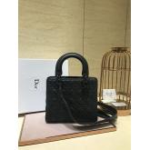 Dior Supple Lady Dior Bag Black Studded In Black Calfskin CY00121