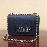 Dior J'ADIOR Flap Bag In Dark Blue Canyon Grained Lambskin CY00160