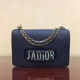 Dior J'ADIOR Flap Bag In Dark Blue Canyon Grained Lambskin CY00160