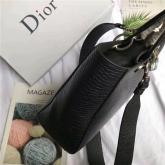 Designer Dior Large Lady Dior Bag In Black Canyon Grained Lambskin CY00169