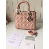 Dior Lady Dior In Baby Pink Lambskin Replica CY00228