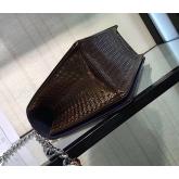 "Diorama" Flap In Silver-tone Metallic Calfskin With Micro-Cannage Motif Bag Bronze Replica CY00428