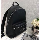 Designer Dior Black Grained Calfskin Rucksack With "Atelier" Print CY00484