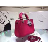 Designer Dior Mini Diorissimo Bag In Rosy Pink Bullcalf Leather CY00536