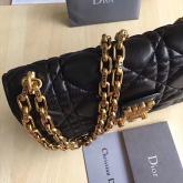 Designer Dior Dioraddict Flap Bag In Black Cannage Lambskin CY00553