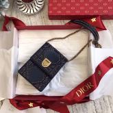 Replica Dior Diorama Vertical Clutch Studded Lambskin Blue CY00575