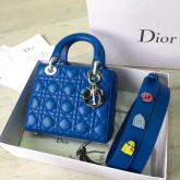 My Lady Dior Bag Lambskin With Customisable Shoulder Strap Cobalt Blue CY00647