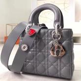 Replica My Lady Dior Bag Lambskin With Customisable Shoulder Strap Grey CY00660