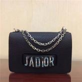 Dior J'ADIOR Flap Bag In Black Canyon Grained Lambskin CY00749