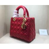 Designer Dior Lady Dior In Red Lambskin CY00829