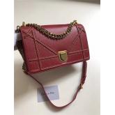 Replica Dior Diorama Bag In Red Studed Lambskin CY01001