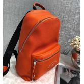 Dior Orange Grained Calfskin Rucksack With "Atelier" Print Replica CY01003