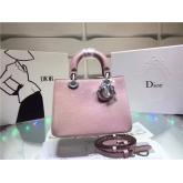 Dior Mini Diorissimo Bag In Pink Bullcalf Leather CY01114