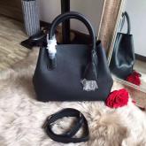 Dior "Open Bar" Bag In Supple Black Grained Calfskin Replica CY01127