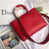 Replica Dior Large Lady Dior Bag In Red Canyon Grained Lambskin CY01142