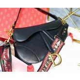 Dior Saddle Bag In Calfskin Black Replica CY01183