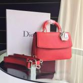 Dior "Be Dior" Bullcalf Leather Bag Red CY01209