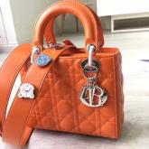 My Lady Dior Bag Lambskin With Customisable Shoulder Strap Orange CY01239