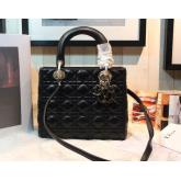 Designer Dior Lady Dior In Black Lambskin CY01242