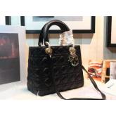 Designer Dior Lady Dior In Black Lambskin CY01242