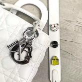 My Lady Dior Bag Lambskin With Customisable Shoulder Strap White CY01304