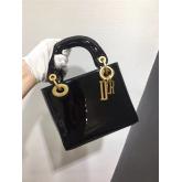 Replica Dior Lady Dior Bag With Chain/strap In Black Metallic Mirror Calfskin M0598 CY01311