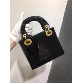 Replica Dior Lady Dior Bag With Chain/strap In Black Metallic Mirror Calfskin M0598 CY01311