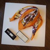 Replica Hermes Ronds De Marche Scarf 90 Jaune CY00021