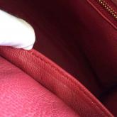 Hermes Purplish Red Box Leather Kelly Bag 28 32 CY00022