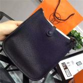 Hermes Evelyne Bag In Black Clemence Leather CY00153