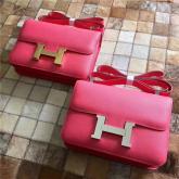 Hermes Constance In Deep Pink Epsom Leather Crossbody Bag CY00170