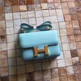 Designer Hermes Constance In Light Blue Epsom Leather Crossbody Bag CY00182