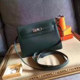 Designer HERMÈS SWIFT KELLY DANSE BAG PEACOCK GREEN CY00243