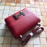 Hermes Constance In Dark Red Epsom Leather Crossbody Bag CY00335