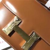 Designer Hermes Constance In Brown Box Leather Crossbody Bag CY00352