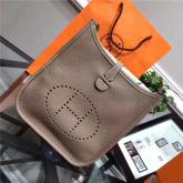 Hermes Evelyne Bag In Brown Clemence Leather CY00357