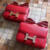 Hermes Constance In Red Epsom Leather Crossbody Bag Replica CY00427