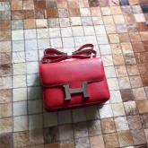 Hermes Constance In Red Epsom Leather Crossbody Bag Replica CY00427