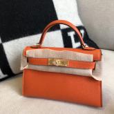 Hermes Epsom Mini Kelly Sellier II 20 Orange CY00457