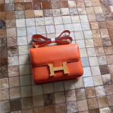 Replica Hermes Constance In Orange Epsom Leather Crossbody Bag CY00585