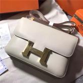 Hermes Constance In Vanilla Swift Leather Crossbody Bag CY00693